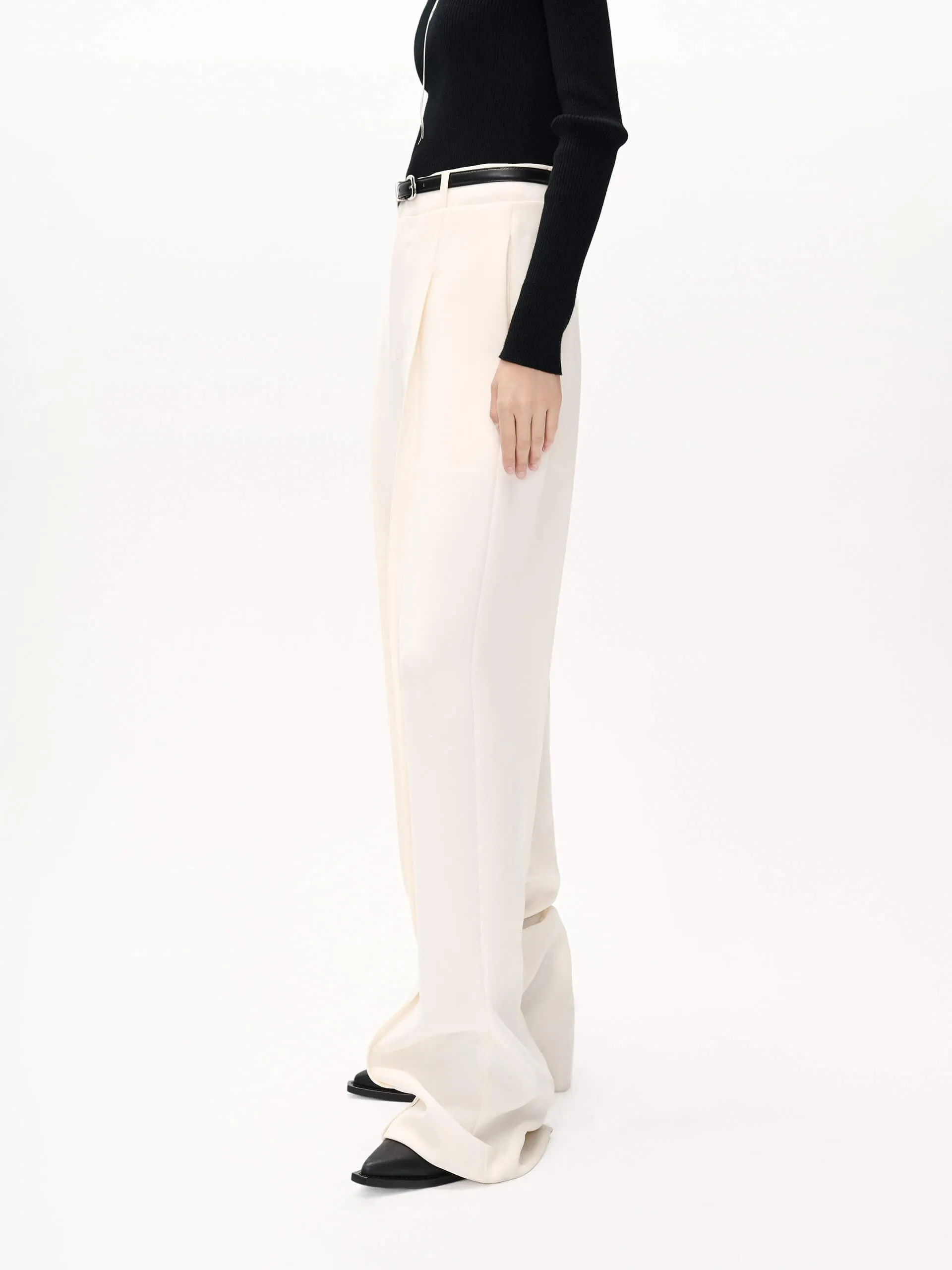 Tailored Wide Leg Trousers