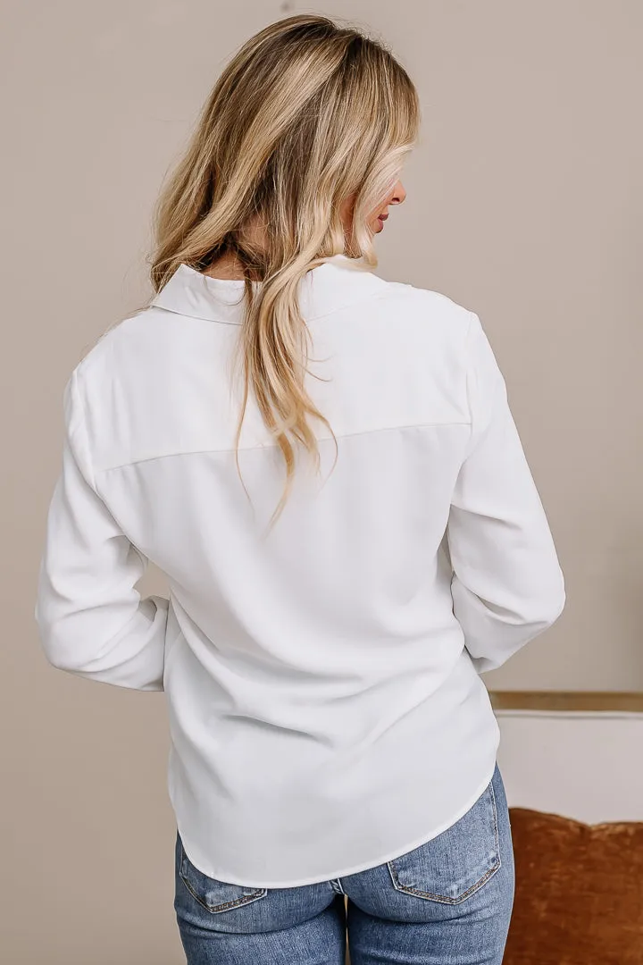 The End Game Button Up Top | Ivory