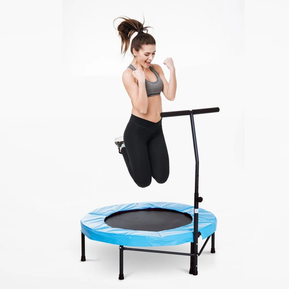 Trampoline Rebounder Adjustable Jumper, 40""-Blue