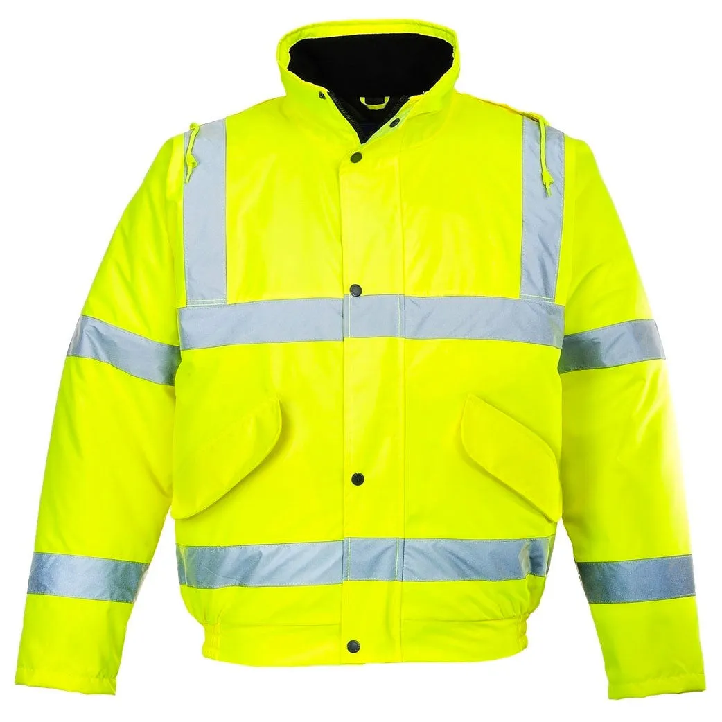 Unisex Hi-Vis Reflective Bomber Jacket