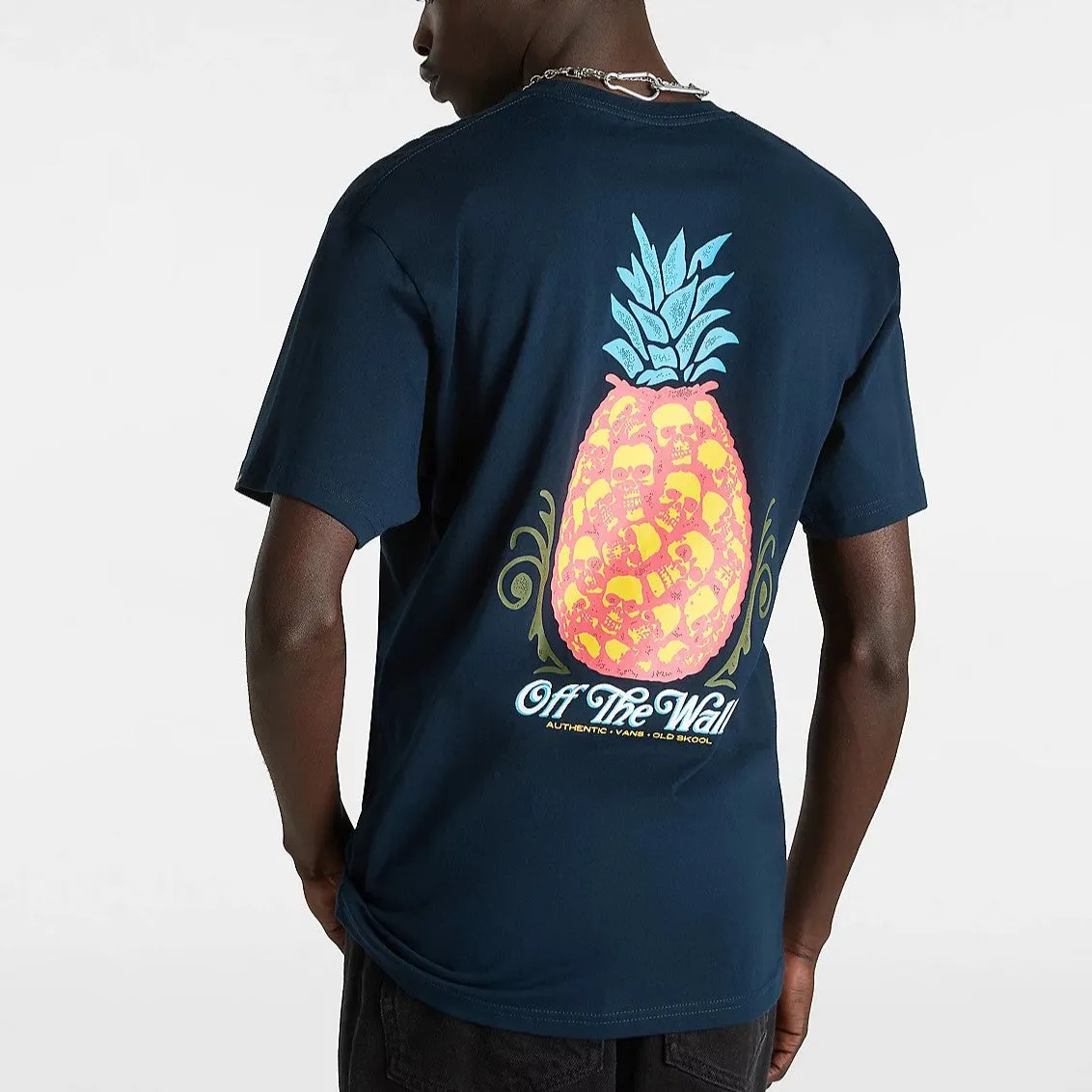 VANS Pineapple Skull Graphic T-Shirt - Navy