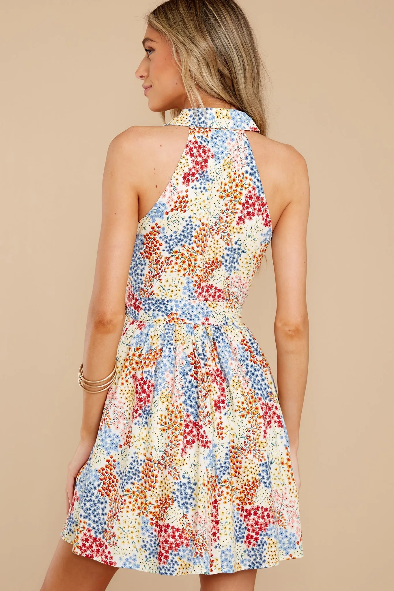 We'll Meet Again Yellow Multi Floral Print Dress