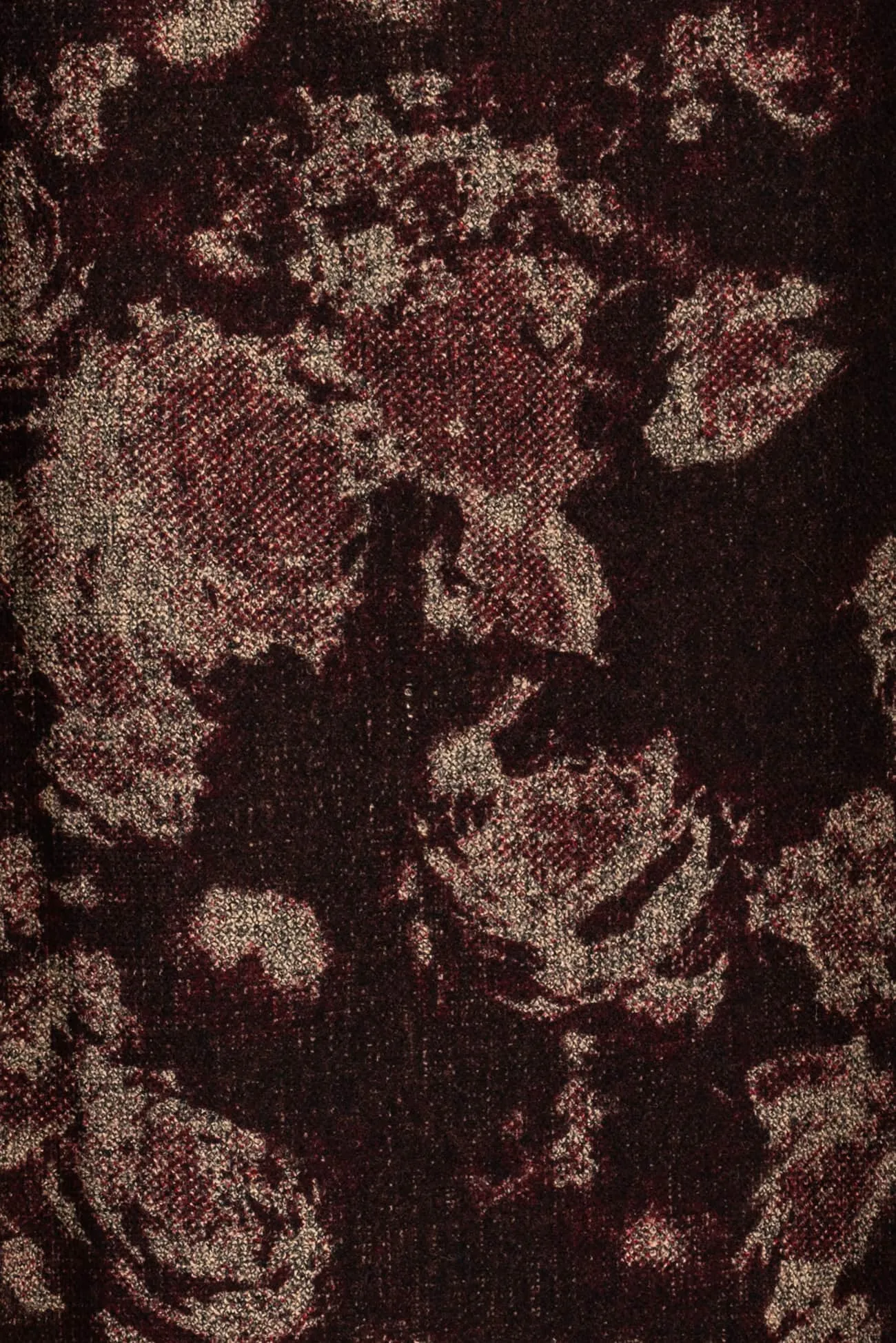 Wine And Roses Italian Wool Woven