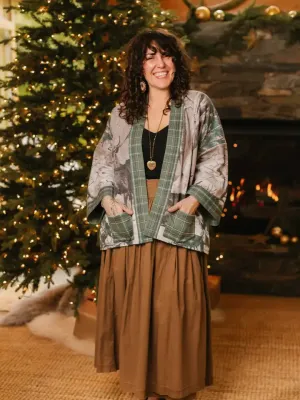 Winter Wish Christmas Fleece Cottage Cardigan Kimono Jacket LIMITED EDITION - Not included in Black Friday Sale