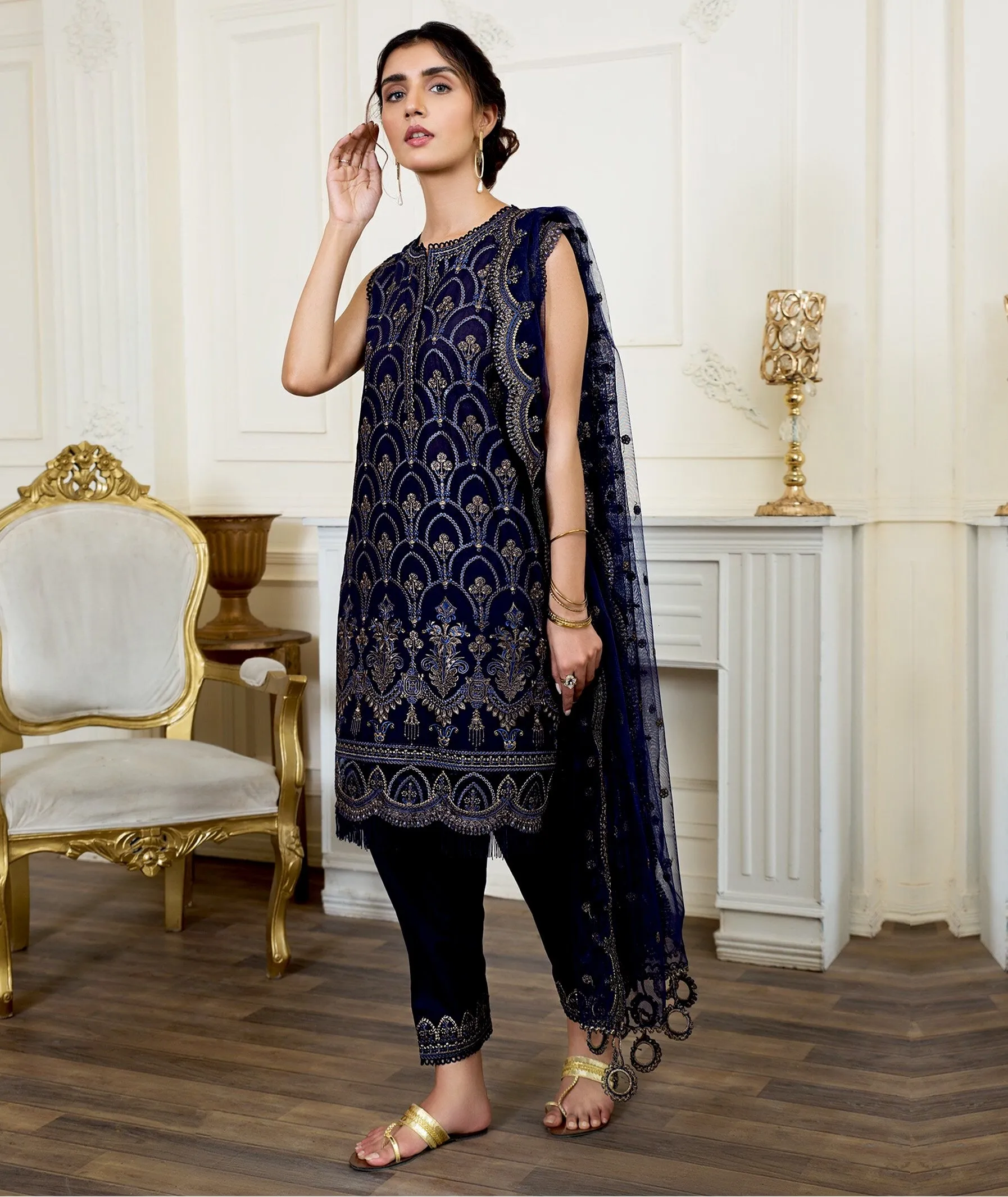 Zarif Festive Eid Lawn Collection – BLUE JADE