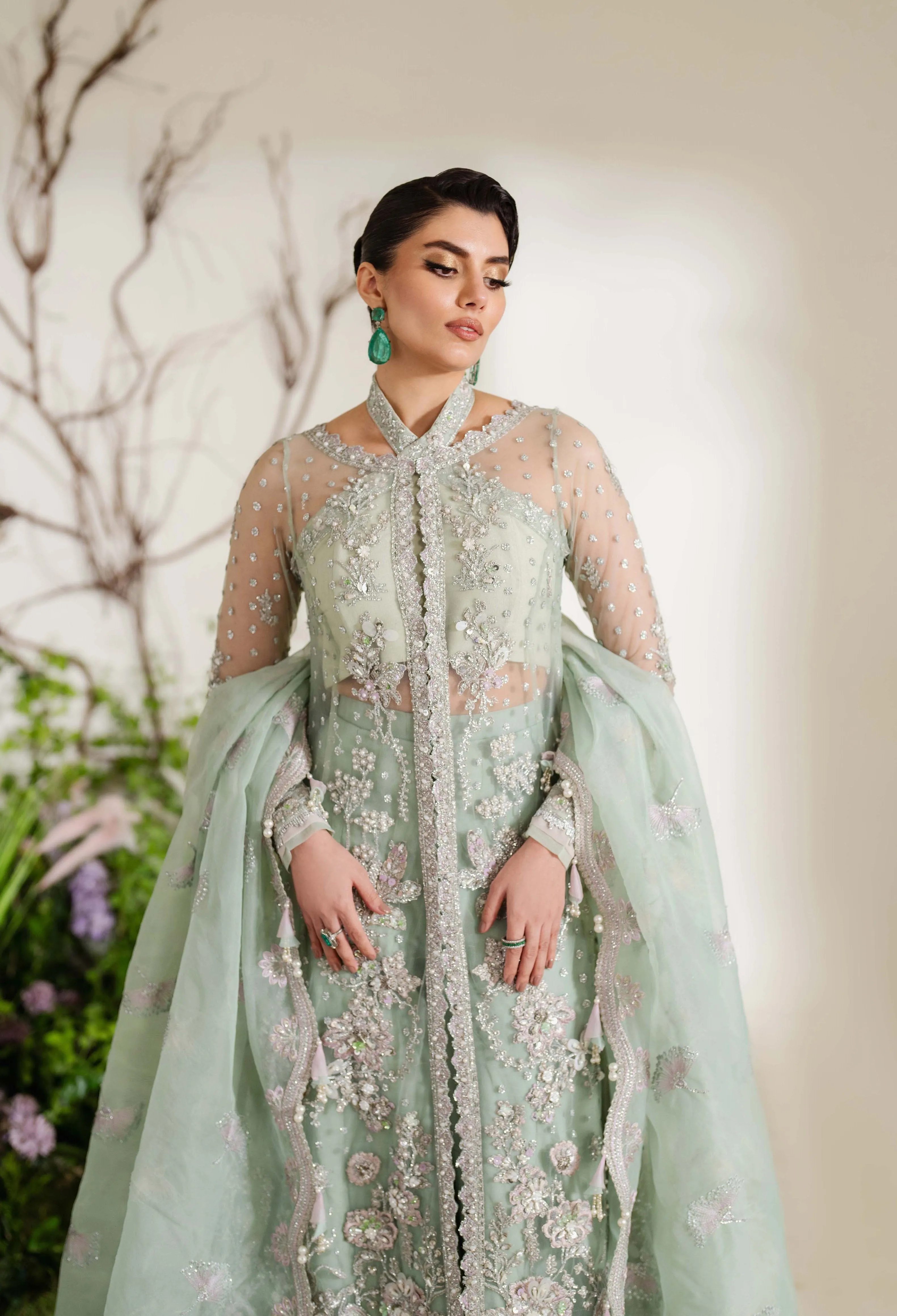 Zoya & Fatima Reem Festive Formals - 4PC Embroidered & Handwork Raw Silk – MAHIN